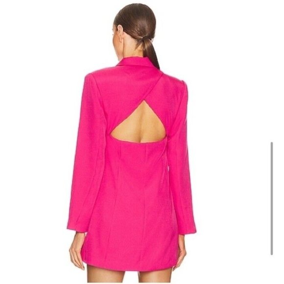 Steve Madden Reagan Dress Hot Pink Jacket Buttons - Picture 3 of 4
